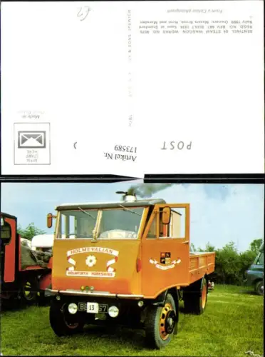 173589,Sentinel S4 Steam Waggon Landwirtschaftliche Maschine