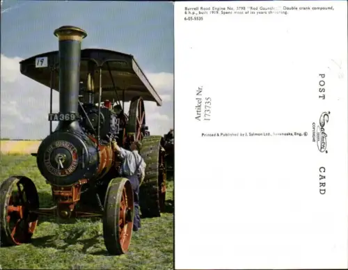 173735,Burrell Road Engine 3798 Red Gaunlet Traktor Landwirtschaftliche Maschine