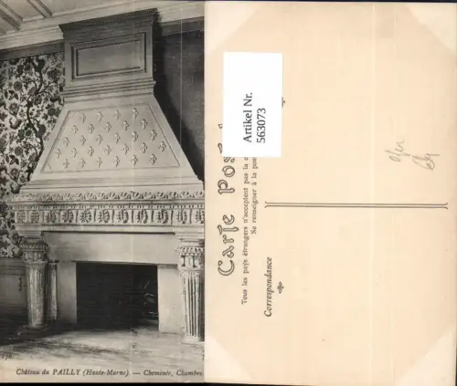 563073,Chateau du Pailly Haute Marne Cheminee Chambre Sud Kamin Ofen Heizung