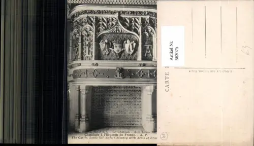 563075,Blois Le Chateau Cheminee a l Ecusson de France Kamin Ofen Heizung