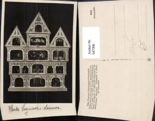647306,Foto Ak Das Marmor-Harzsagen-Kunstwerk Sagen Harz Kunstwerk Ed. Bergmann