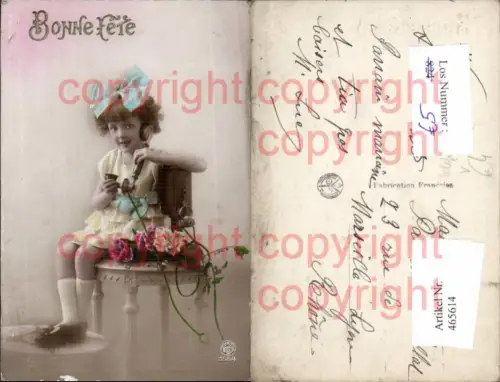 465614,Mädchen m. Altem Telefon pub A. Noyer 3564