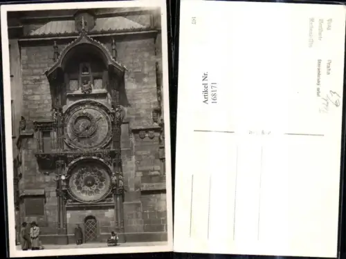168171,Foto Ak Praha Prag Staromestsky orloj Uhr Rathausuhr Rathaus