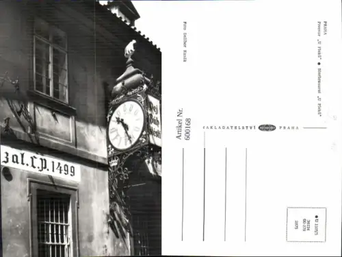 600168,Praha Prag Bierbrauerei U Flekü Uhr