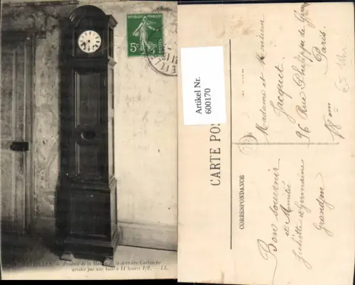 600170,Uhr Standuhr Pendeluhr Bazeilles Pendule de la Maison de la derniere Cartouche