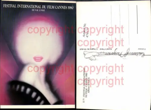 474177,Film Reklame Festival International Du Film Cannes 1980 Filmfestspiele