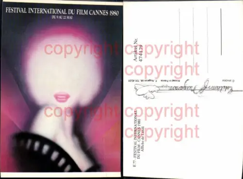 474179,Film Reklame Festival International Du Film Cannes 1980 Filmfestspiele