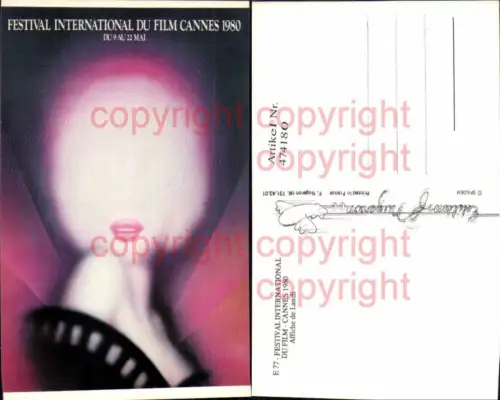 474180,Film Reklame Festival International Du Film Cannes 1980 Filmfestspiele
