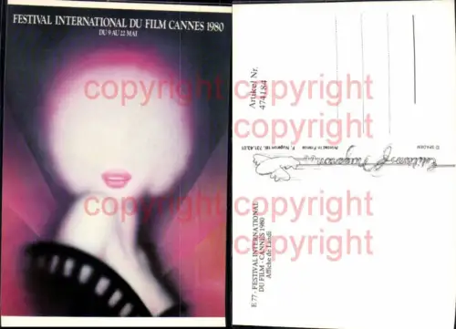 474184,Film Reklame Festival International Du Film Cannes 1980 Filmfestspiele