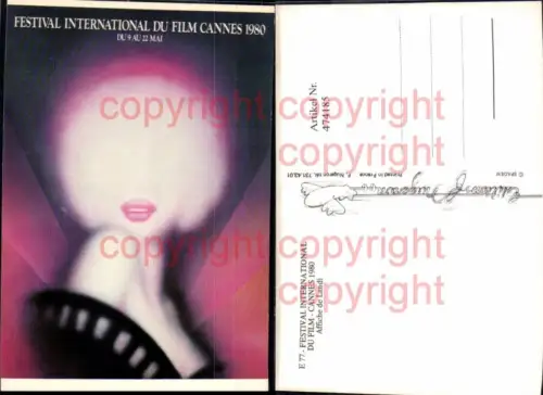 474185,Film Reklame Festival International Du Film Cannes 1980 Filmfestspiele