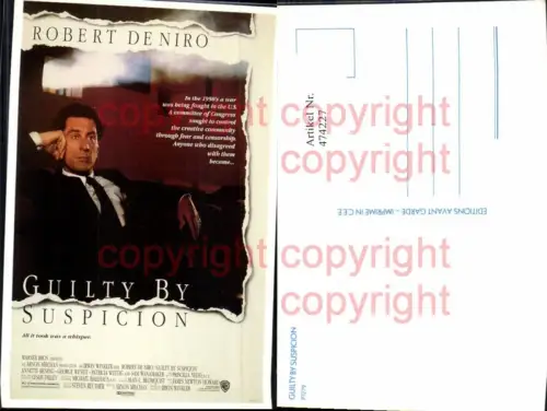 474227,Film Reklame Guilty By Suspicion Robert de Niro Annette Bening George Wendt