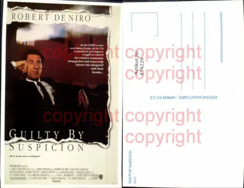 474229,Film Reklame Guilty By Suspicion Robert de Niro Annette Bening George Wendt