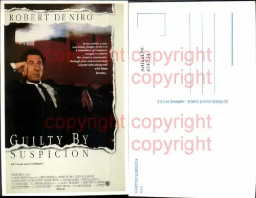 474234,Film Reklame Guilty By Suspicion Robert de Niro Annette Bening George Wendt