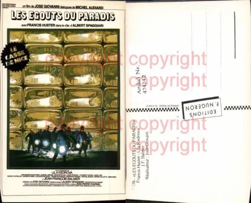 474242,Film Reklame Les Egouts du Paradis Francis Huster Albert Spaggiari