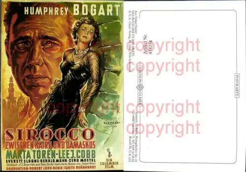 474254,Film Reklame Sirocco Humbrey Bogart Marta Toren Lee J. Cobb Curtis Bernhardt