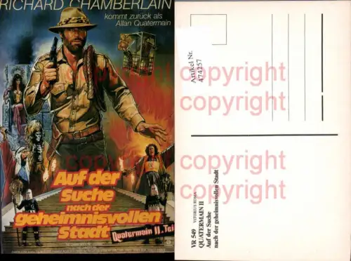 474257,Film Reklame Quatermain II Richard Chamberlain James Earl Jones