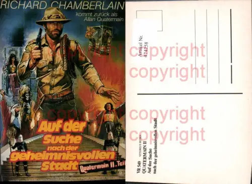 474258,Film Reklame Quatermain II Richard Chamberlain James Earl Jones