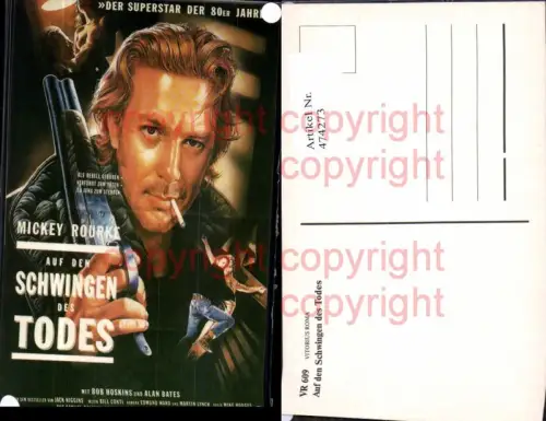 474273,Film Reklame Auf den Schwingen des Todes Mickey Rourke Bob Hoskins Alan Bates