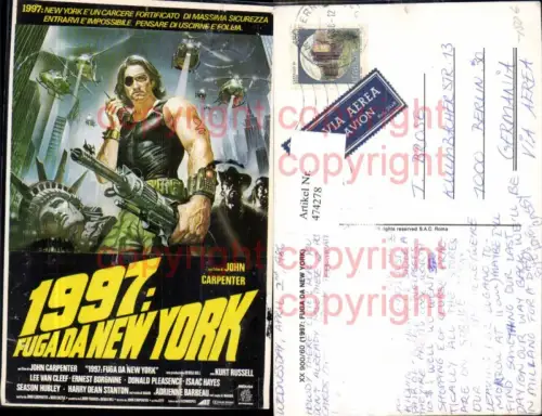474278,Film Reklame 1997 Fuga da New York John Carpenter Kurt Russell