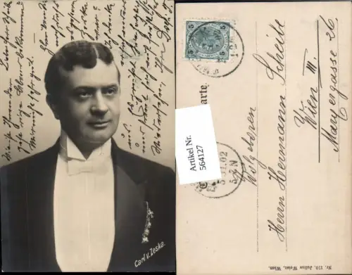 564127,tolle Foto-AK Fotokunst Carl v. Zeska Anzug Schauspieler Theater Wien