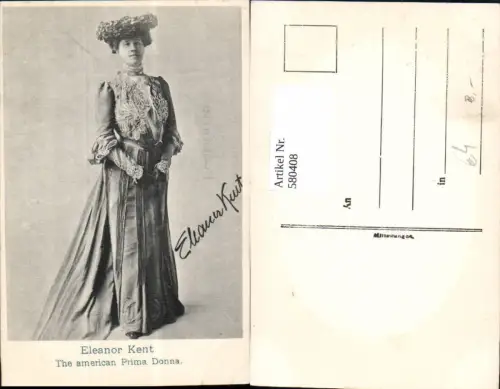 580408,Eleanor Kent The american Prima Donna Opernsänger Oper