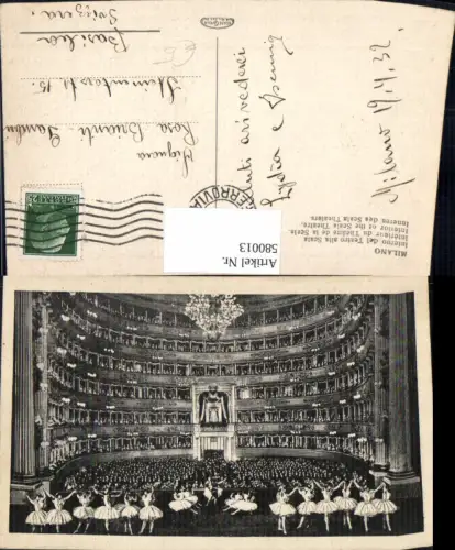 580013,Milano Mailand Inneres des Scala Theaters Ballett Tanzen Theaterszene Theater