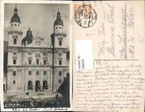 580016,Salzburg Jedermann Aufführung Domplatz 1928 Theaterszene Theater