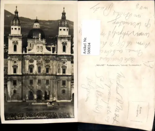 580034,Foto Ak Salzburg Dom Jedermann Aufführung Festspiele Theaterszene Theater