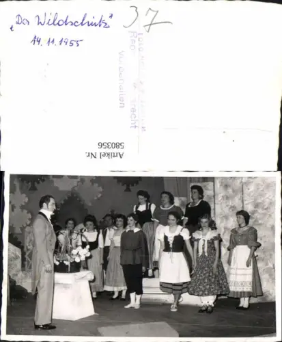 580356,Foto Ak Der Wildschütz 1955 Theaterszene Theater pub Foto Notton Pforzheim