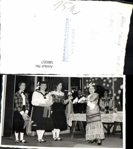 580357,Foto Ak Albert Herring als Sissy 1956 Theaterszene Theater pub Foto Notton Pforzheim