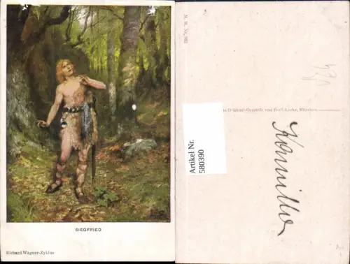 580390,Künstler Ak Ferd. Leeke Siegfried Richard Wagner Oper Theater Theaterszene pub M. Munk 982
