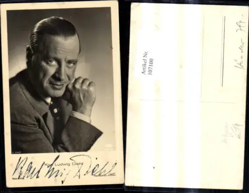 107100,Foto Ak Karl Ludwig Diehl Theater Musik Autogramm pub Ross A 3344/1