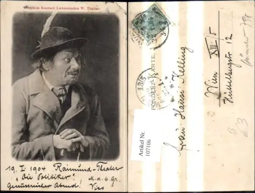 107106,Theater Musik Joachim Knotner Liebessünden W. Thaller 1914 Raimund Theater Wien