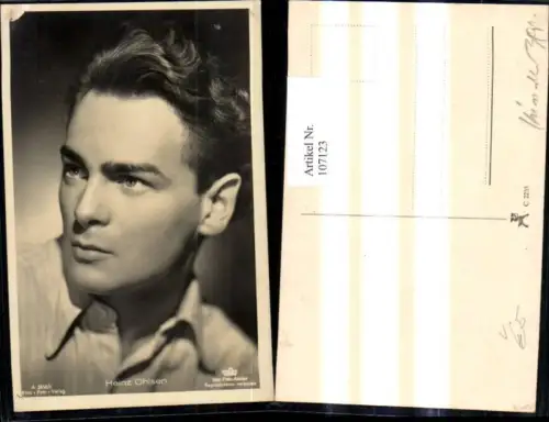 107123,Foto Ak Heinz Ohlsen Theater Musik pub Film Foto Verlag A 3456/1