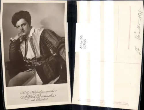 107395,Theater Musik Alfred Gersch a. Fiestko Kk Hofschauspieler