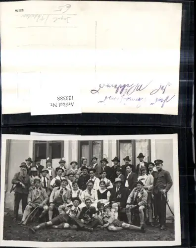 123388,Foto Ak Jagd Musik Theater Gruppenbild Tracht