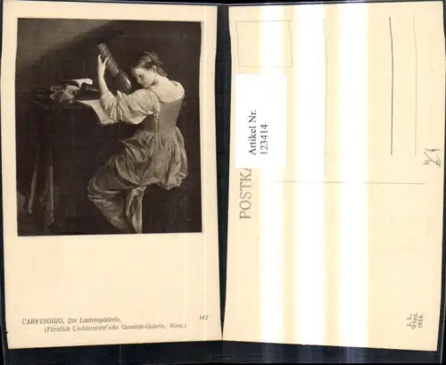 123414,Künstler Ak Caravaggio Die Lautenspielerin Theater Musik