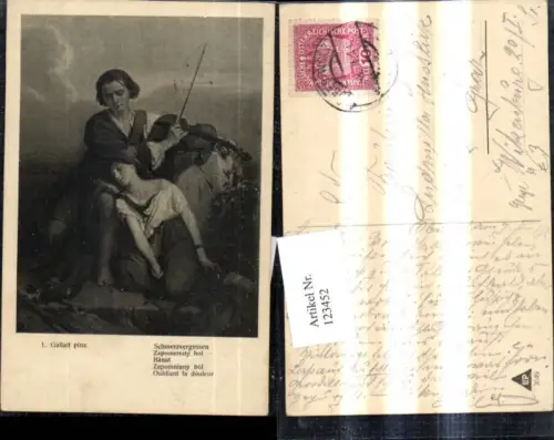 123452,Künstler Ak L. Gallait Schmerzvergessen Geige Theater Musik