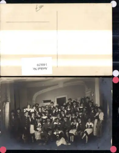 140639,Foto Ak Gruppenbild Tracht Musik Theater