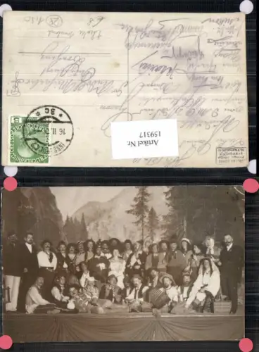 159317,Fotokarte Theater Theatergruppe Innsbruck 1914 pub Schar Julius