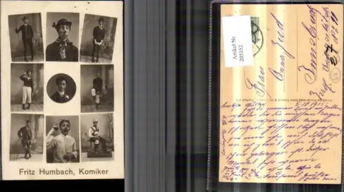 205352,Fritz Humbach Komiker Theater Mehrbildkarte