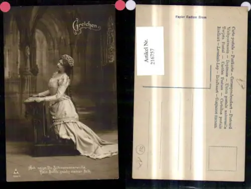 216757,Theater Musik Gretchen Frau Kirche Spruch Text