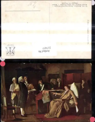 217477,Künstler Ak Munkacsy Mozart dirigiert sein letztes Requiem Musik Theater