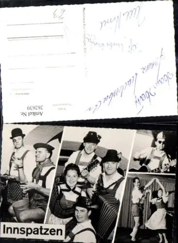 262639,Mehrbild Ak Innspatzen Musikanten Tänzer i. Tracht Wörgl Theater Musik
