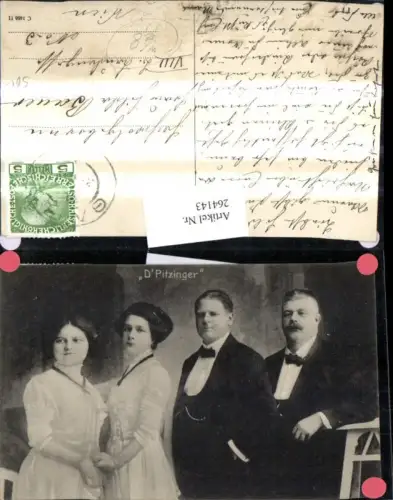264143,Theater Musik D Pitzinger Paare Frauen Männer Anzug Kleid Garni b. Bozen