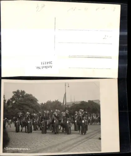 264151,Foto Ak Sängerfestzug Sängerbund Pferde Theater Musik