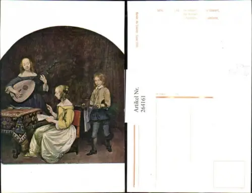 264161,Künstler Ak Terbourg The Concert Frauen Kind Singen Mandoline Saiteninstrument Theater Musik