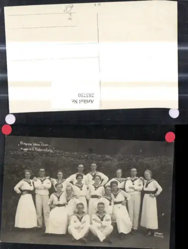 283750,Foto Ak Gruppebild Matrosentanz Feldgrüne Woche Eilsen Theater Musik pub G. Klimmer Bückeburg
