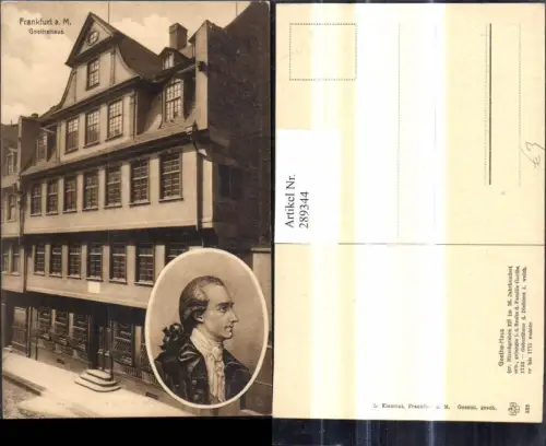 289344,Theater Frankfurt a. Main Goethehaus Portrait d. Dichters