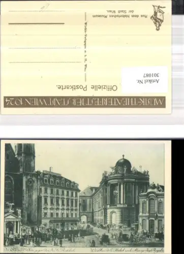 301087,Künstler Ak Musik Theater Fest Wien 1924 St Michaelplatz geg. d. Kk Reitschule Hofreitschule